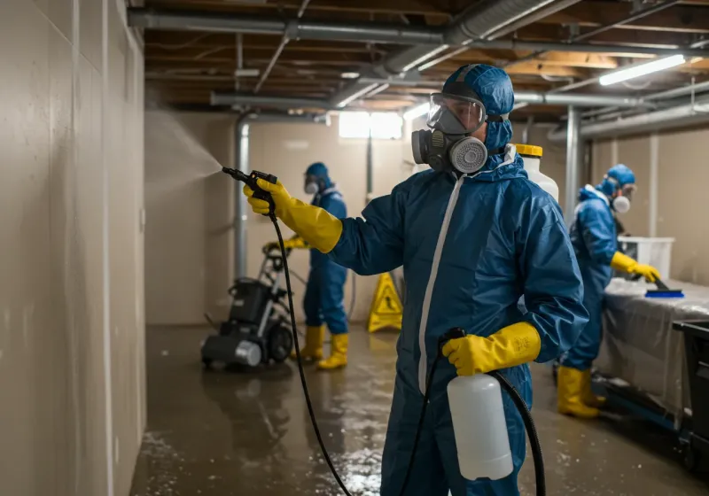 Basement Sanitization and Antimicrobial Treatment process in Pinellas County, FL