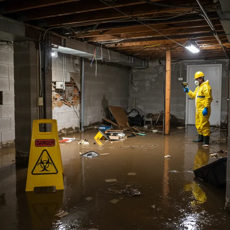 Flooded Basement Electrical Hazard in Pinellas County, FL Property