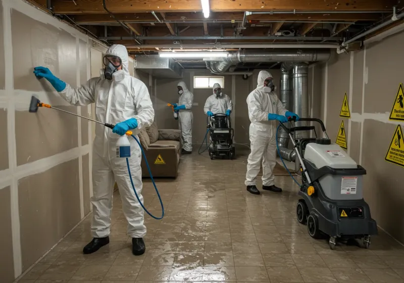 Basement Moisture Removal and Structural Drying process in Pinellas County, FL